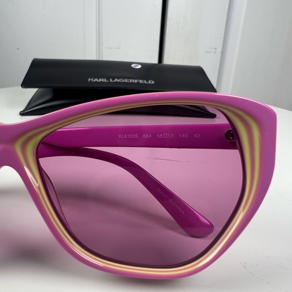Karl Lagerfeld KL6103S New PINK/YELLOW 58/13/140 Women\'s Sunglasses main image 5